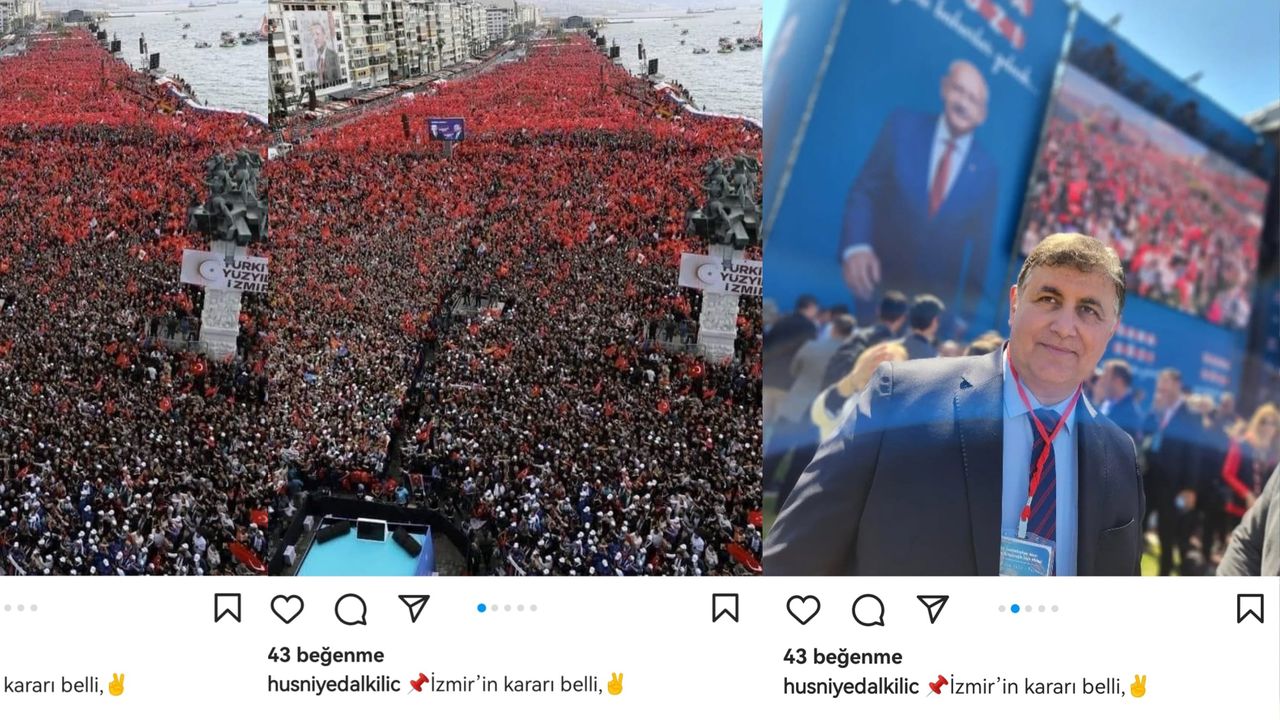 CHP’li Meclis üyesi Kılıçdaroğlu mitingi yerine Erdoğan’ın miting fotoğrafını paylaştı!