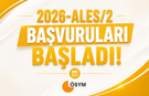 Dikkat: 2026-ALES/2 Başvuruları Başladı!