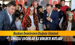 Başkan Demirezen engelli çocuklar ile....