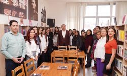 Başkan Mesut Ergin Kütüphane Haftası’nı öğrencilerle kutladı