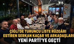 ÇİĞLİ’DE TURUNCU LİSTE RÜZGÂRI ESTİREN SERKAN KAÇAR VE ARKADAŞLARI YENİ PARTİ’YE GEÇTİ