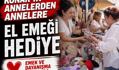 Konak’ta annelerden annelere el emeği hediye