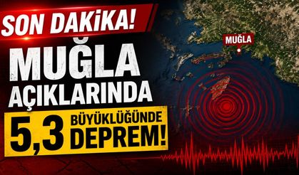 Muğla açıklarında 5,3 büyüklüğünde deprem