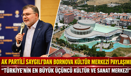 AK Partili Saygılı’dan Bornova Kültür Merkezi paylaşımı “Türkiye’nin en büyük üçüncü kültür ve sanat merkezi”