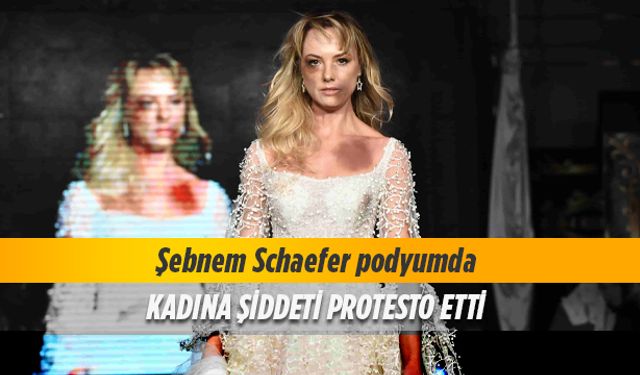 Şebnem Schaefer kadına şiddeti protesto etti