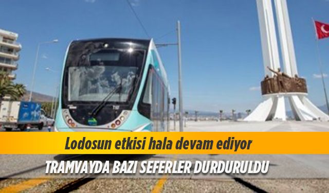 İzmir'de tramvaya şiddetli lodos etkisi