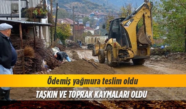 Ödemiş yağışa teslim oldu