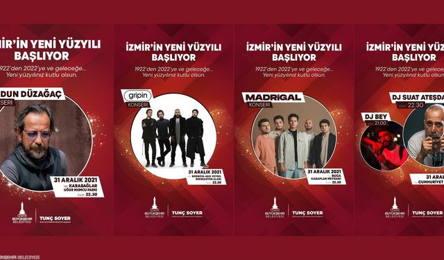 İzmir’de yılbaşı gecesi dört ilçede dört konser