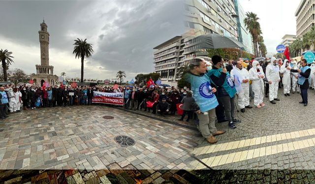 İzmir’de de sağlık çalışanları iş bırakma eylemi yaptı