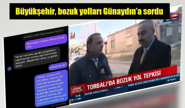 Büyükşehir’den Günaydın’a asfalt sözü