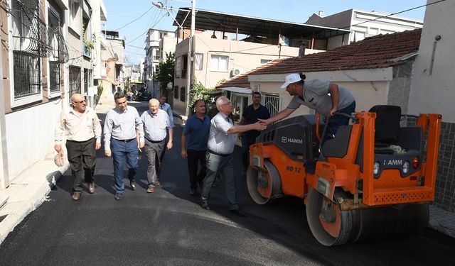 Karabağlar'da asfaltlamalar son hızla sürüyor