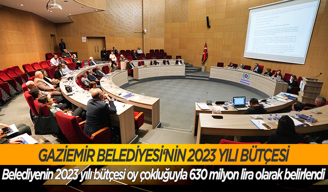 Gaziemir Belediyesi’ne 2023 yılı için 630 milyonluk bütçe