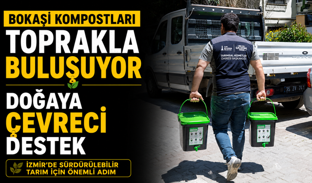 Bokaşi kompostları toprakla buluşuyor