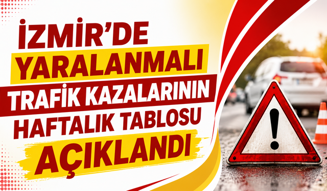 İzmir’de Yaralanmalı Trafik Kazalarının Haftalık Tablosu Açıklandı