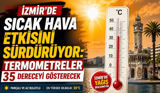 İzmir’de Sıcak Hava Etkisini Sürdürüyor: Termometreler 35 Dereceyi Gösterecek