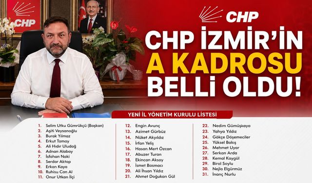 CHP İZMİR’İN A KADROSU BELLİ OLDU