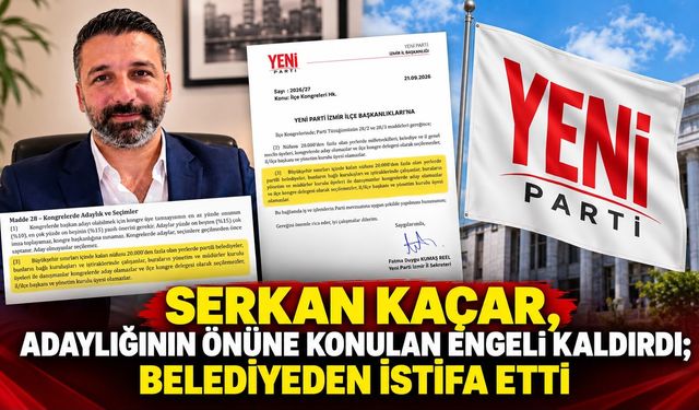 SERKAN KAÇAR, ADAYLIĞININ ÖNÜNE KONULAN ENGELİ KALDIRDI; BELEDİYEDEN İSTİFA ETTİ