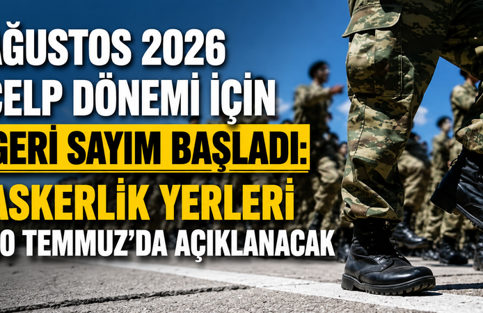 Ağustos 2026 Celp Dönemi İçin Geri Sayım Başladı: Askerlik Yerleri 30 Temmuz’da Açıklanacak