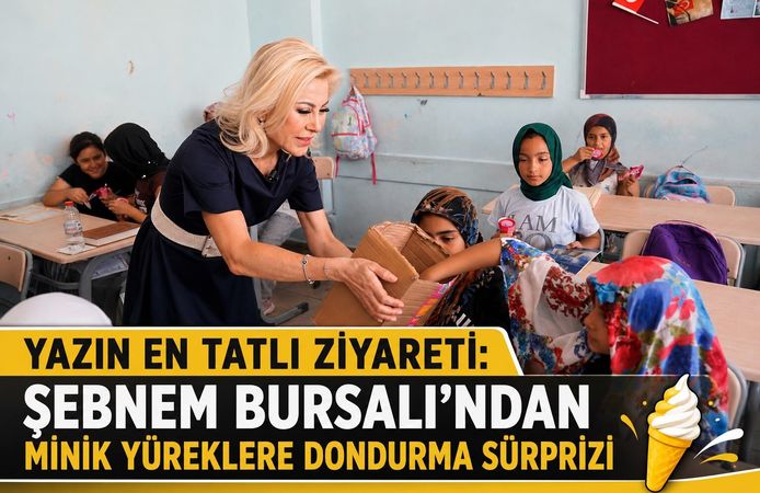 Yazın En Tatlı Ziyareti: Şebnem Bursalı’ndan Minik Yüreklere Dondurma Sürprizi