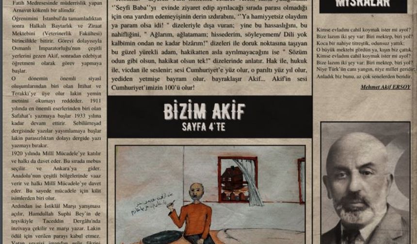 "Âkif'in Sözü, Cumhuriyetin 100'ü Temalı Dijital Gazete Yarışması'nın Türkiye Birincisi İzmir Oldu