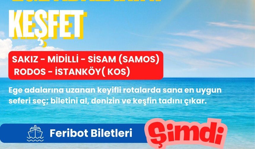 İZDENİZ’den Ege adalarına online feribot bileti kolaylığı