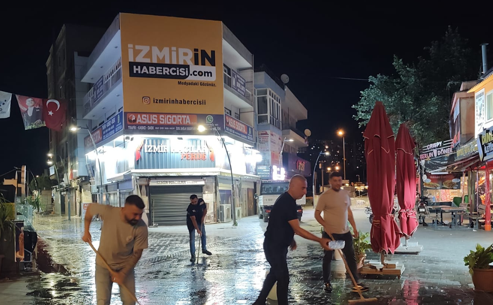 Çiğli’de Bayram Temizliği Gece Yarısına Kadar Sürdü