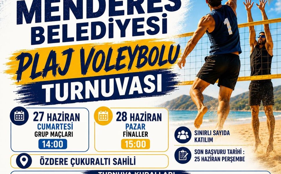 Menderes Sahillerinde Plaj Voleybolu Zamanı