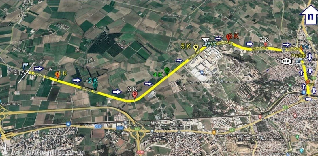 Kubilay Kosusu Guzergahi