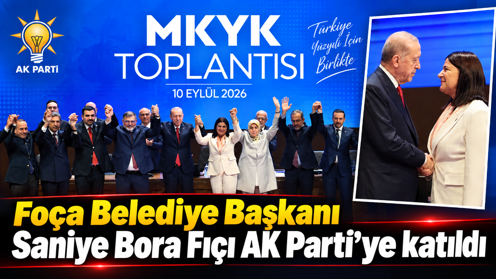 Foça Belediye Başkanı Saniye Bora Fıçı AK Parti’ye katıldı