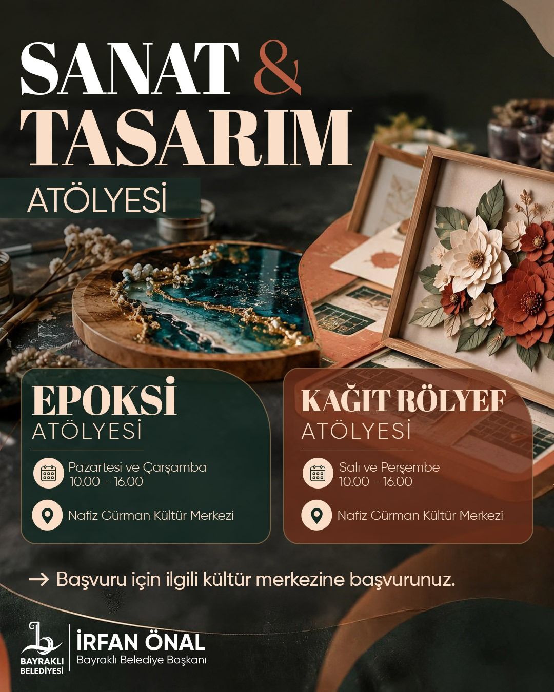 Bayrakli’da Sanatseverler İçi̇n Yeni̇ Atölyeler Başliyor